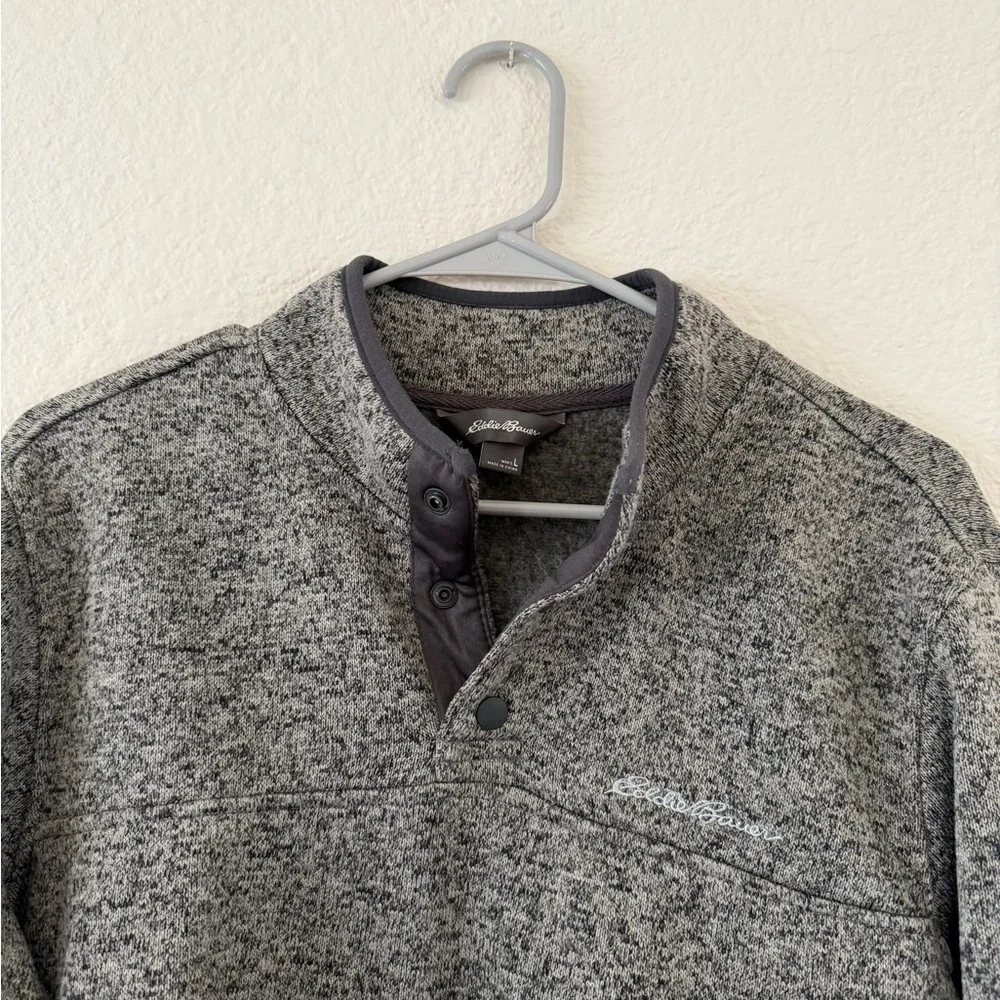 EUC Eddie Bauer | Gray Crewneck Sweater |Soft Cozy Classic - Picture 5 of 6